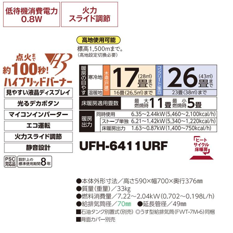 サンポット FF式ストーブ 長府 kabec カベック FF式 石油ストーブ UFH