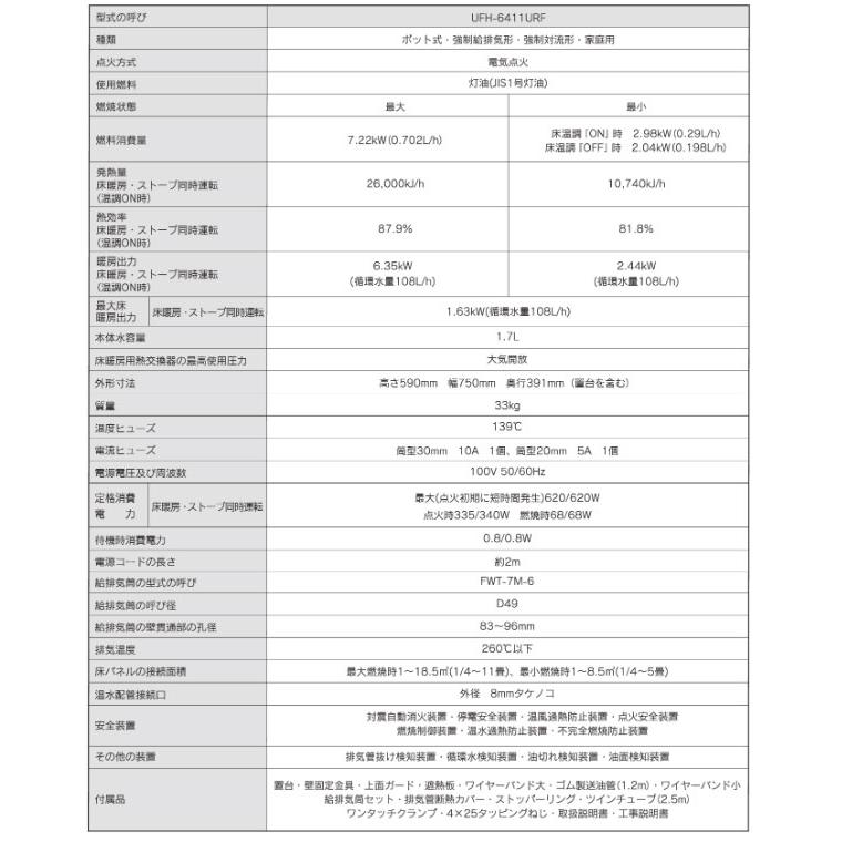 y915 サンポット 2018年 UFH-6411URF FF式石油ストーブ　FFストーブ　FF式ストーブ　暖房　ストーブ　床暖房　ハイブリッドカベック 楽天市場】FF式ストーブ 長府 サンポット kabec カベック FF式 石油