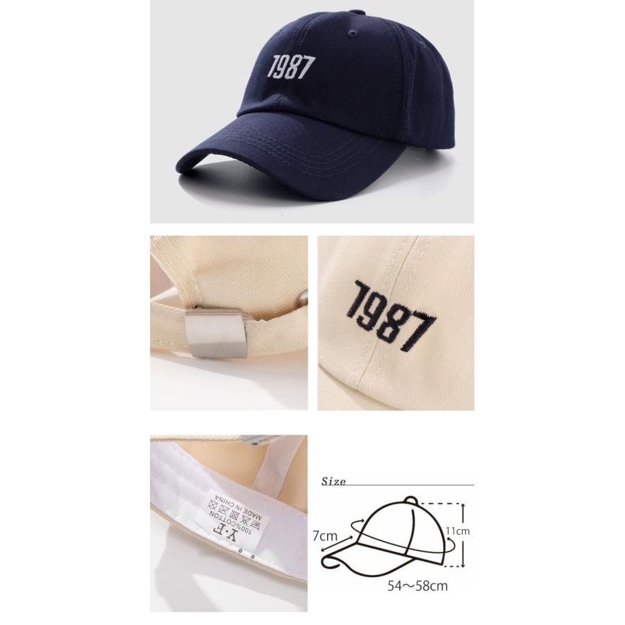 1987ロゴ キャップ ベースボールキャップ 帽子 ヒップホップ