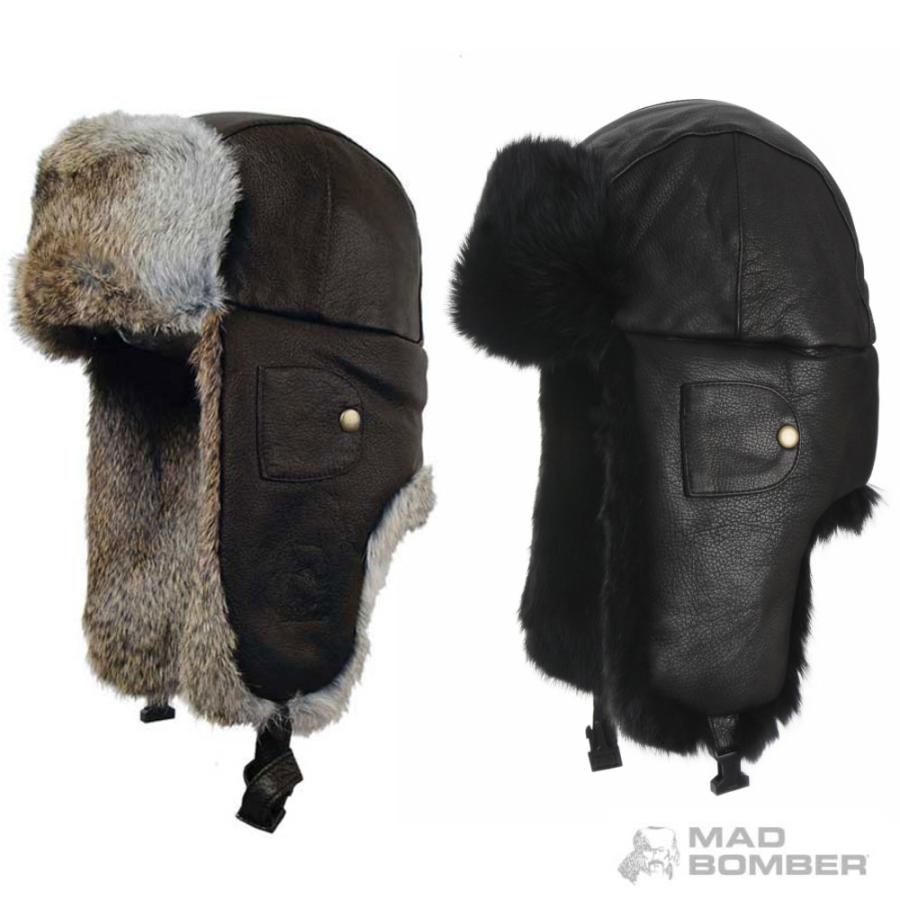 本革 耳あて 帽子 ロシア帽子 マッドボンバーハット ラビット ファー100％ 帽子 スキー ハット パイロットキャップ 毛皮 レディース メンズ 耳あて付き帽子 L XL 本革 耳あて 帽子 ロシア帽子 マッドボンバーハット ラビット ファー