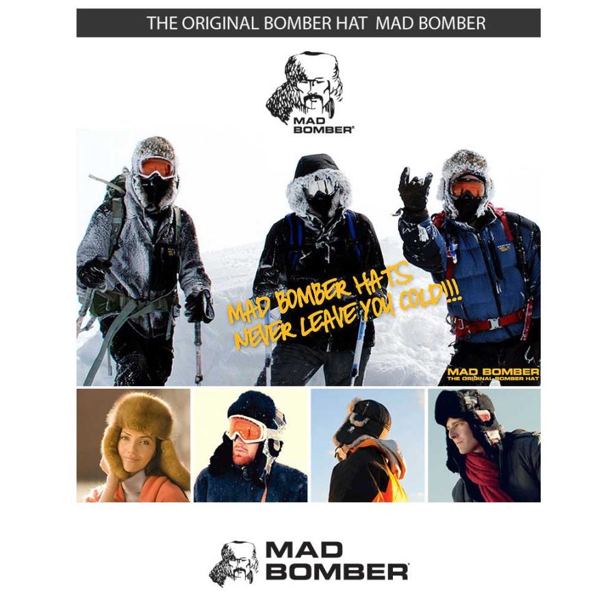 本革 耳あて 帽子 ロシア帽子 マッドボンバーハット ラビット ファー