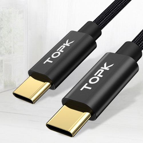 TOPK タイプC type−c to type-c 5A ケーブル 充電ケーブル 1M 急速