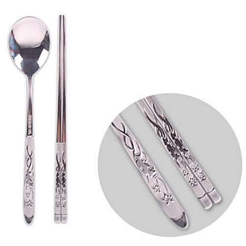 高麗人参 スプーン と お箸セット マットなスタイル ステンレス食器