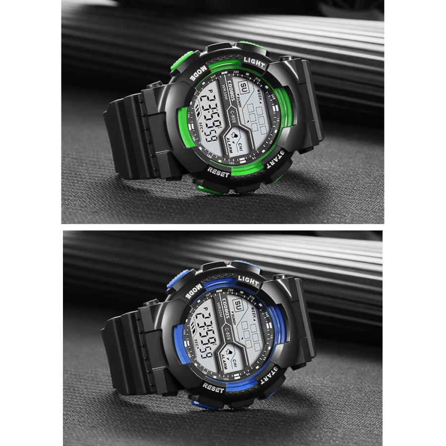  デジタル腕時計 LED デジタル 腕時計 LED ディスプレイ ランニングウォッチ スポーツ