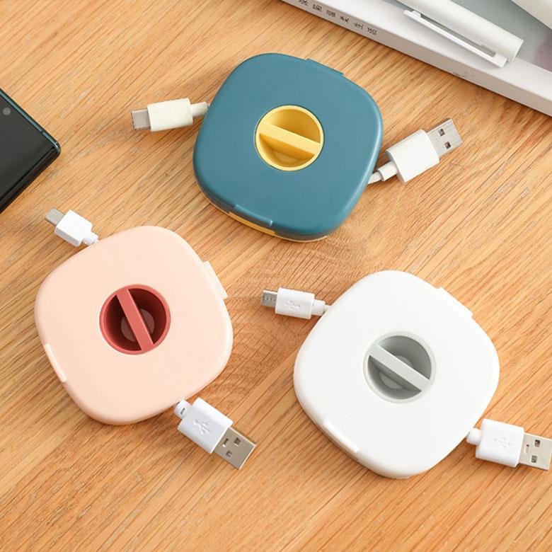 ケーブルホルダー 収納ケース 巻き取り コードリール スマホホルダー