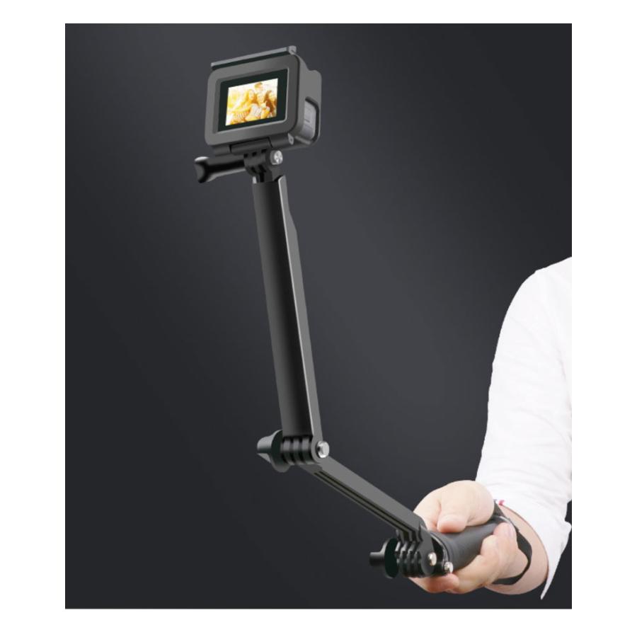 GoPro - ゴープロ7 ヘッドマウント　自撮り棒付き GoPro 自撮り棒 ゴープロ 7 アクセサリー 折りたたみ アクション