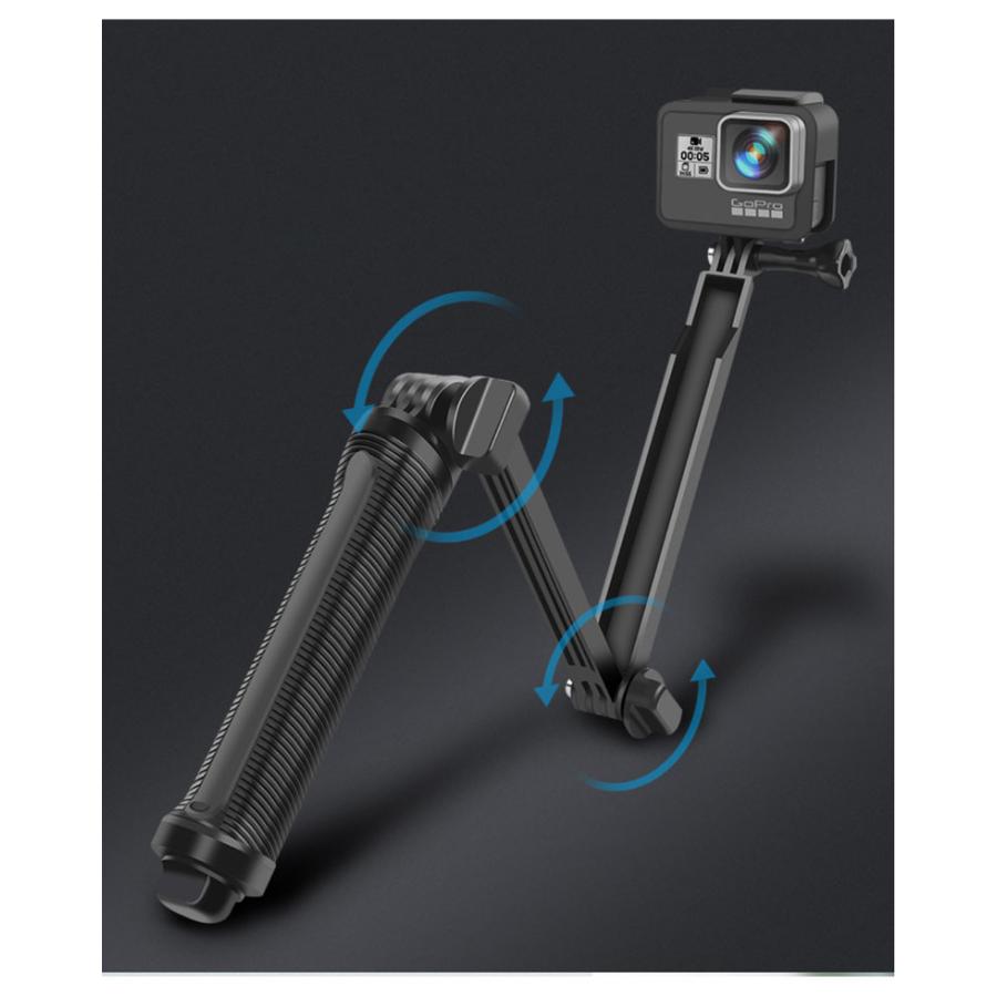 GoPro - ゴープロ7 ヘッドマウント　自撮り棒付き GoPro 自撮り棒 ゴープロ 7 アクセサリー 折りたたみ アクション