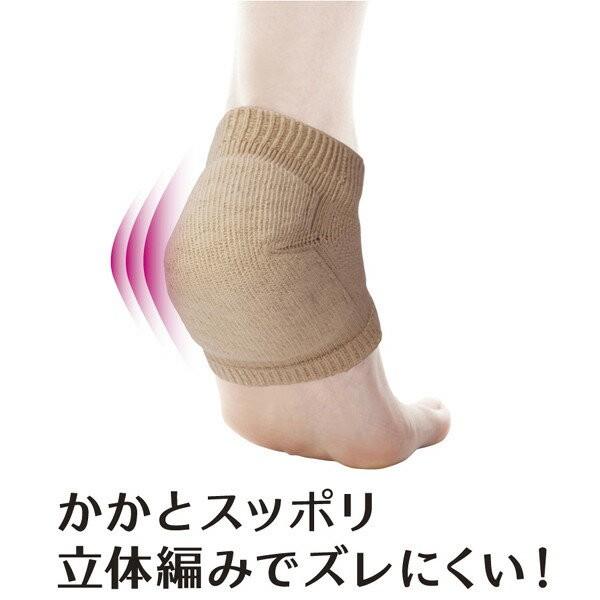 メール便送料無料 かかと衝撃綿混クッションサポーター 1足組 2枚入り かかとクッション 靴下 かかとサポーター|i-uniko|05