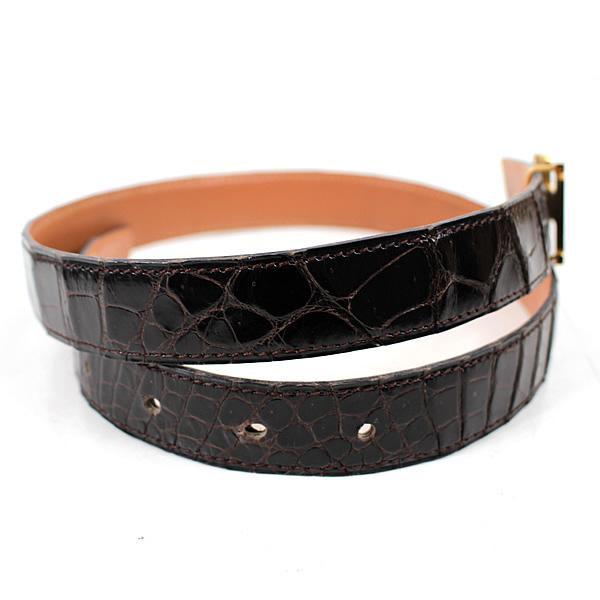 HERMES（エルメス） コンスタンス ベルト ブラック×ブラウン×ゴールド