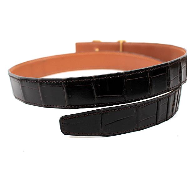 HERMES（エルメス） コンスタンス ベルト ブラック×ブラウン×ゴールド