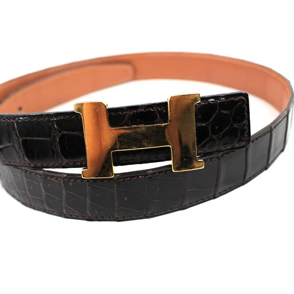 HERMES エルメス コンスタンス Hベルト レザー ブラックゴールド金具 HERMES（エルメス） 中古品 ベルト コンスタンス Hベルト ブラック