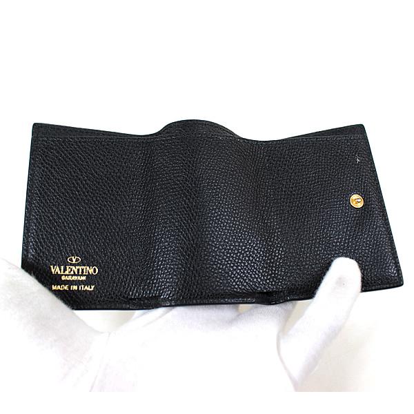 Romeo Valentino ヴァレンティノ 三つ折り財布 ミニ財布 黒 ブラック  