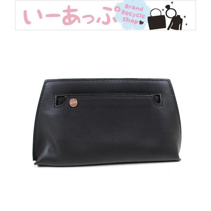 ロエベ ポーチ 極美品 ブラック 黒 ミラー付き 鏡付き p737 : p737 