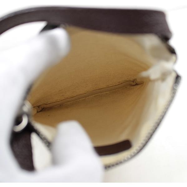 BVLGARI ブルガリ レザー ショルダーバッグ ロゴマニア ブラウン BVLGARI】ブルガリ ショルダーバッグ ロゴマニア ベージュ×ブラウン