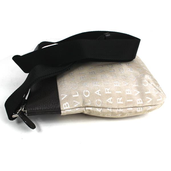 極美品】BVLGARI ボディバッグ ロゴマニア キャンバス 斜め掛け