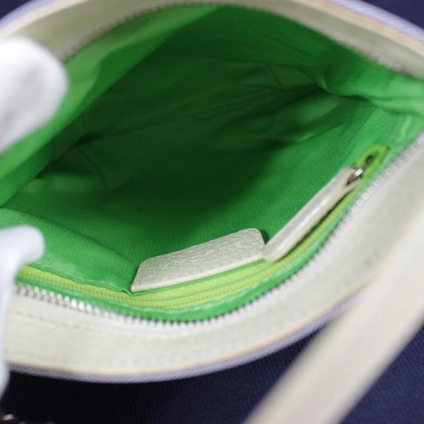 BVLGARI ブルガリ ショルダーバッグ ポシェット ロゴマニア 水色 斜め  