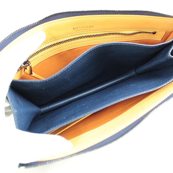 BVLGARI ブルガリ セカンドバッグ クラッチバッグ ネイビー 紺 r456  