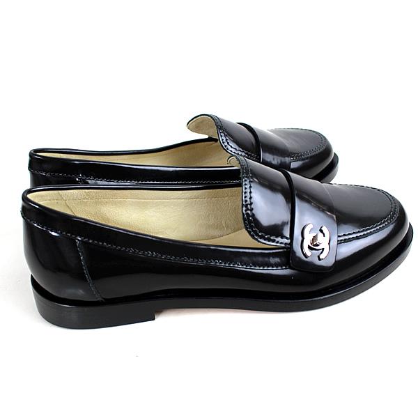 CHANEL シャネル パンプス ローファー 靴 美品 ブラック ココマーク 