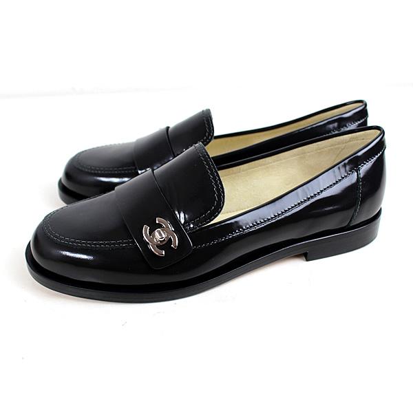 CHANEL シャネル パンプス ローファー 靴 美品 ブラック ココマーク 