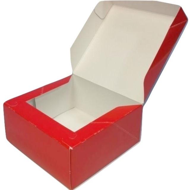A60610 ロックBOX 65 レッド140（4寸用）（200枚） 140×140×65mm