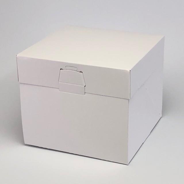 A67210 ロックBOX１２０【プレス】１４０（4寸用）（200枚） 140×140×120mm 光沢ホワイト ロックボックス 正方形ケーキ箱 パッケージ中澤｜i-yota｜08