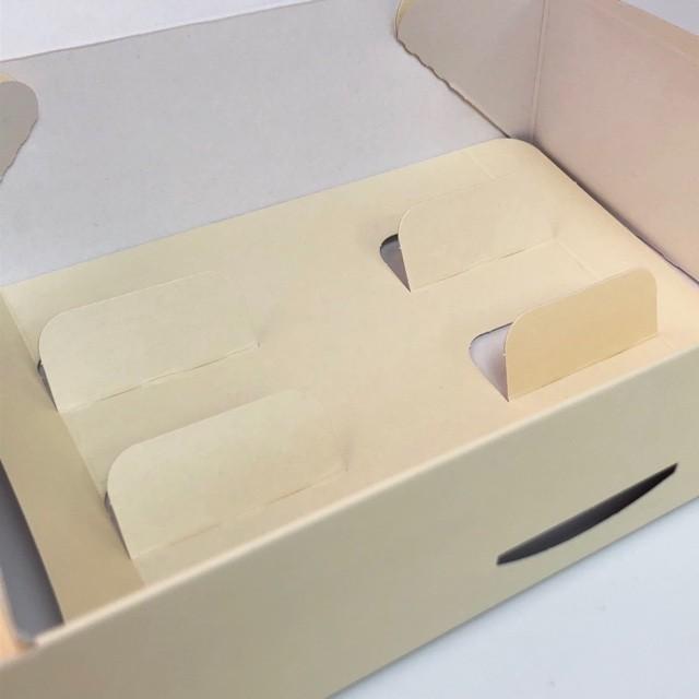 B12430 アーチ きぬ 4×6（200枚） 120×180×65(55)mm プチギフト箱 クッキーギフト箱 パッケージ中澤の画像