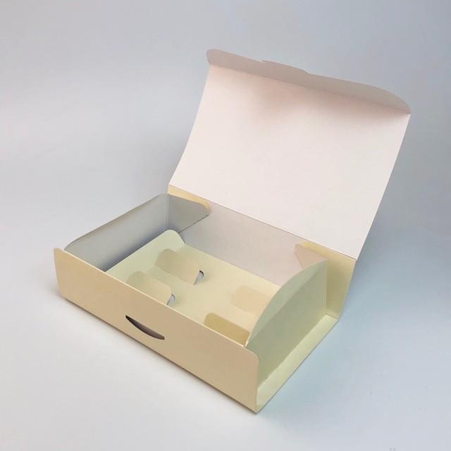 B12430 アーチ きぬ 4×6（200枚） 120×180×65(55)mm プチギフト箱 クッキーギフト箱 パッケージ中澤の画像