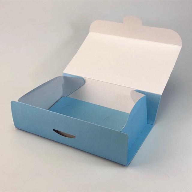 B12630 アーチ そら 4×6（200枚） 120×180×65(55)mm プチギフト箱 クッキーギフト箱 パッケージ中澤の画像