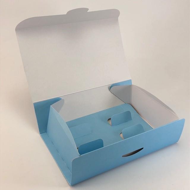 B12630 アーチ そら 4×6（200枚） 120×180×65(55)mm プチギフト箱 クッキーギフト箱 パッケージ中澤の画像