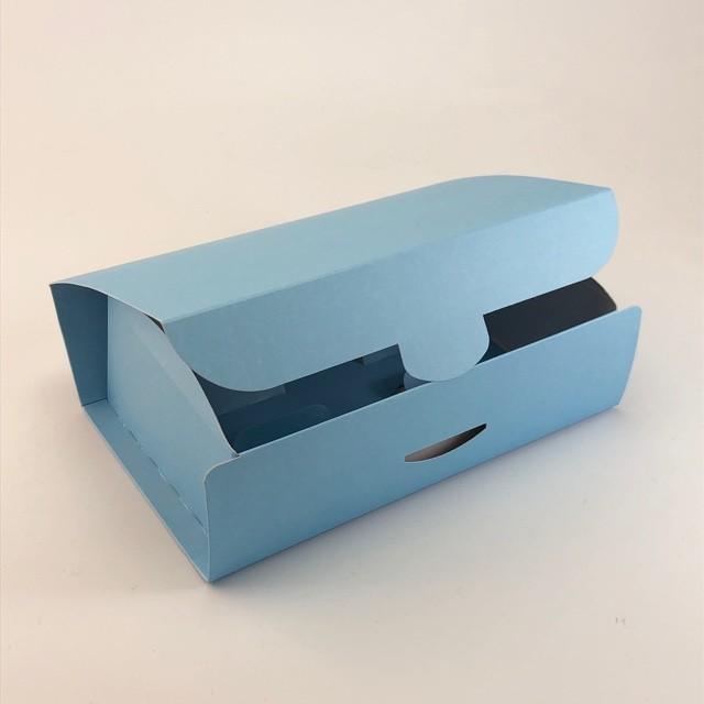 B12630 アーチ そら 4×6（200枚） 120×180×65(55)mm プチギフト箱 クッキーギフト箱 パッケージ中澤の画像