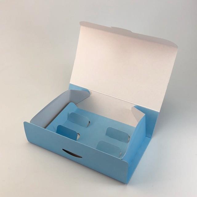 B12630 アーチ そら 4×6（200枚） 120×180×65(55)mm プチギフト箱 クッキーギフト箱 パッケージ中澤の画像