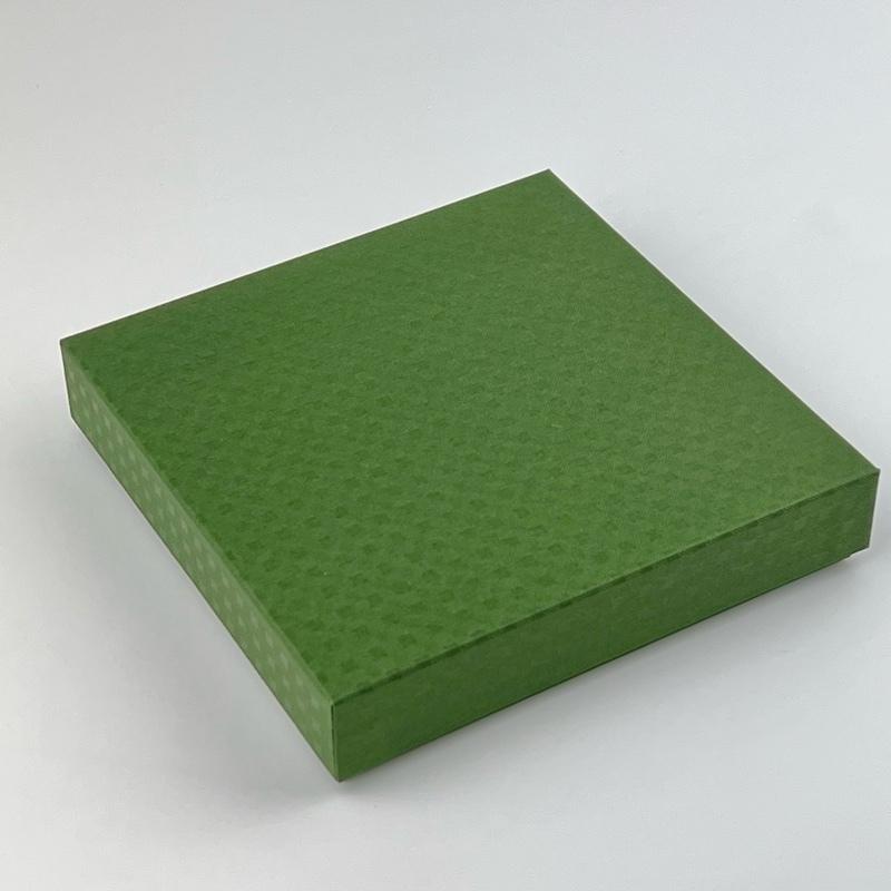 F32290 貼箱ドリーム 緑 9ケ用（30枚）チョコレート箱 115×115×20mm