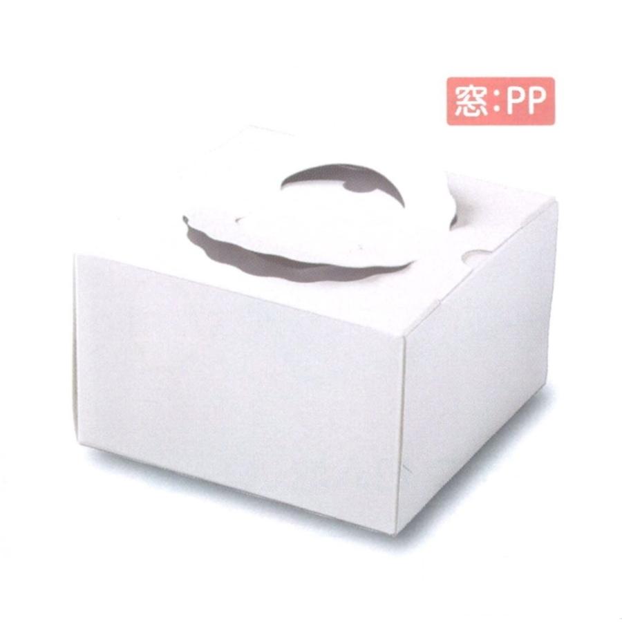 M10310 デコ箱 TD PPホワイト  ４寸用（200枚）140×140×115mm (トレー無し) パッケージ中澤