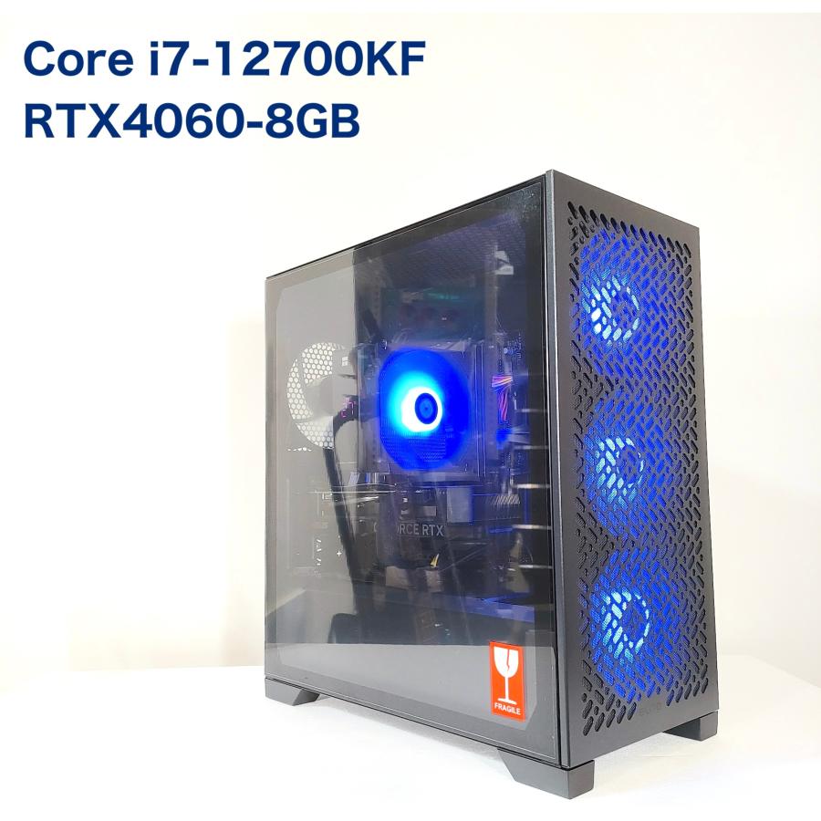 Core i7-12700KF/32GB/SSD1TB+HDD1TB/RTX4060｜ゲーミングパソコン