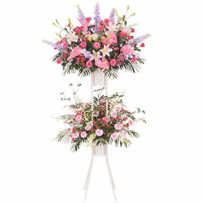 スタンド花 当日配達 開店 開業祝い 開店 開業 お祝い 記念日 竣工 講演会 授賞式 花キューピットのお祝いスタンド２段 インターネット花キューピット 通販 Paypayモール