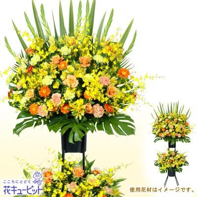 在庫特価品 スタンド花 花輪 開店祝い 開業祝い 新築 引っ越し お祝い 記念日 花キューピットのスタンド花お祝い2段 イエロー オレンジ系 インターネット花キューピット 通販 Paypayモール 売り出し値下げ Sbdkab Go Id