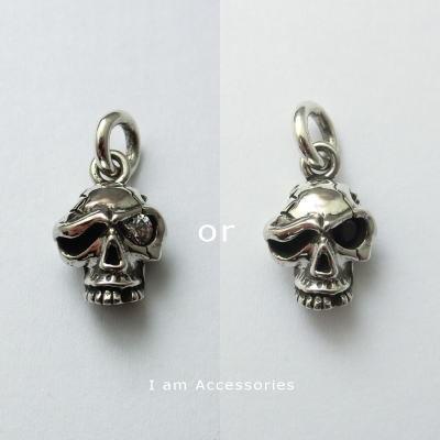SKULL HEAD PENDANT SILVER925 CZ　/　スカルヘッドペンダント シルバー925 キュービックジルコニア【受注生産商品】 | 