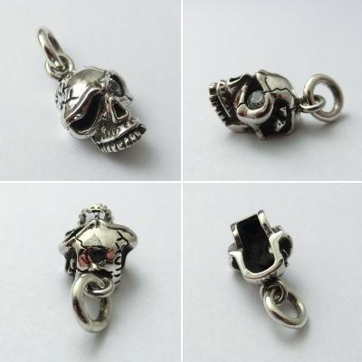 SKULL HEAD PENDANT SILVER925 CZ　/　スカルヘッドペンダント シルバー925 キュービックジルコニア【受注生産商品】 |  | 02