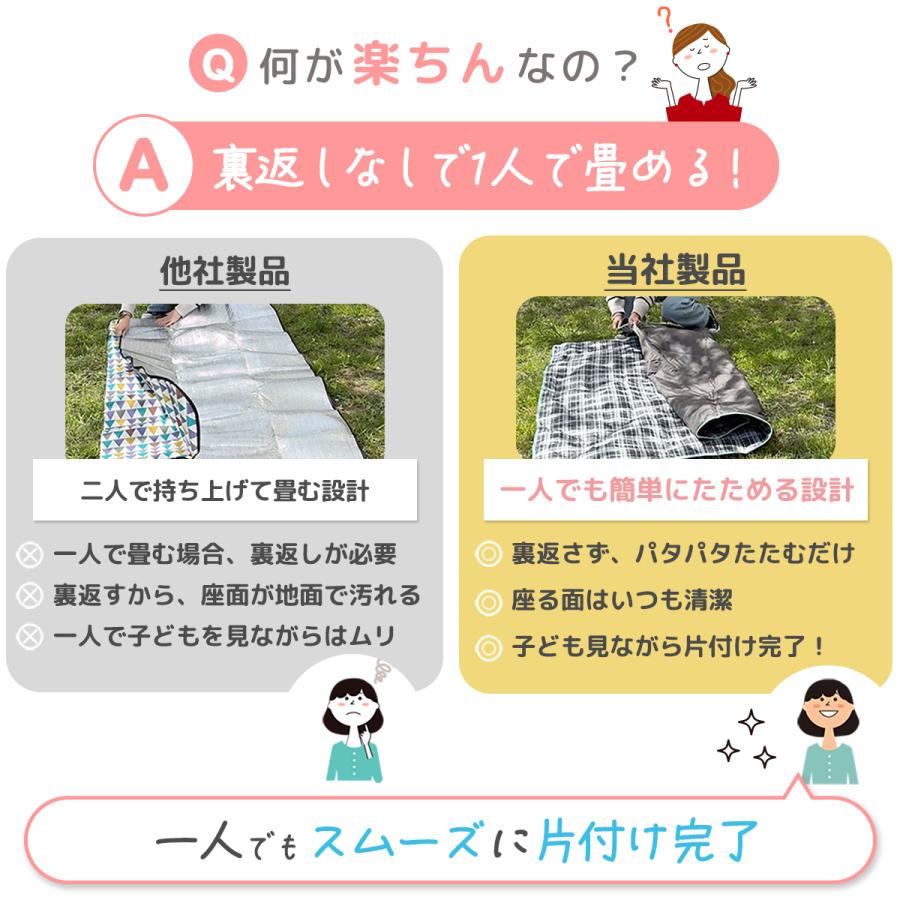 レジャーシート 厚手 洗える ピクニックシート 大判 アウトドア 撥水
