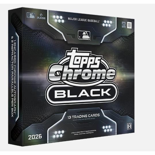 2026 Topps Chrome BLACK Baseball Hobby Box MLB  1BOX ボックス（Yahoo!・スポーツトレカストア）
