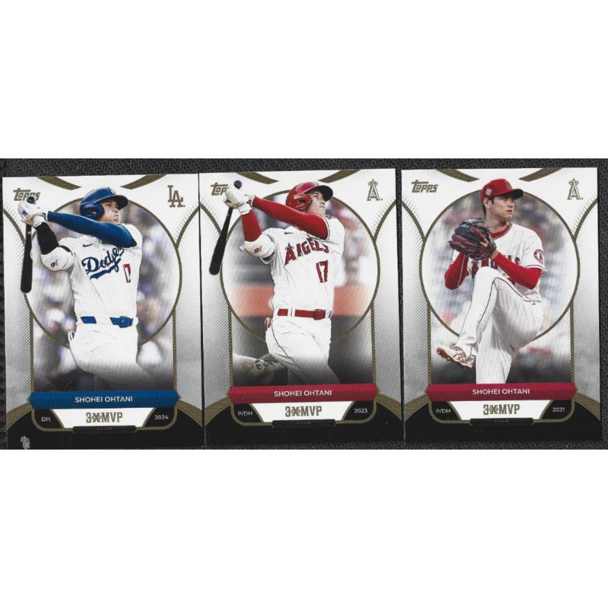 大谷翔平 2025 Topps Welcome to the Club: 3X MVP ベース3枚 大谷翔平 2025 Topps Welcome to the Club: 3X MVP ベース3枚
