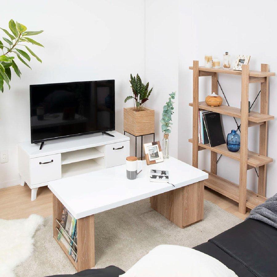 センターテーブル 机 引き出し付き 収納付き 110 cm 幅 おしゃれ 北欧