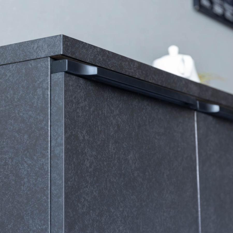 ナタール 60 キッチンカウンター セラミック調 カウンター 黒 グレー