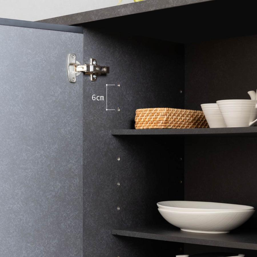 ナタール 60 キッチンカウンター ナタール 60 キッチンカウンター セラミック調 カウンター 黒 グレー