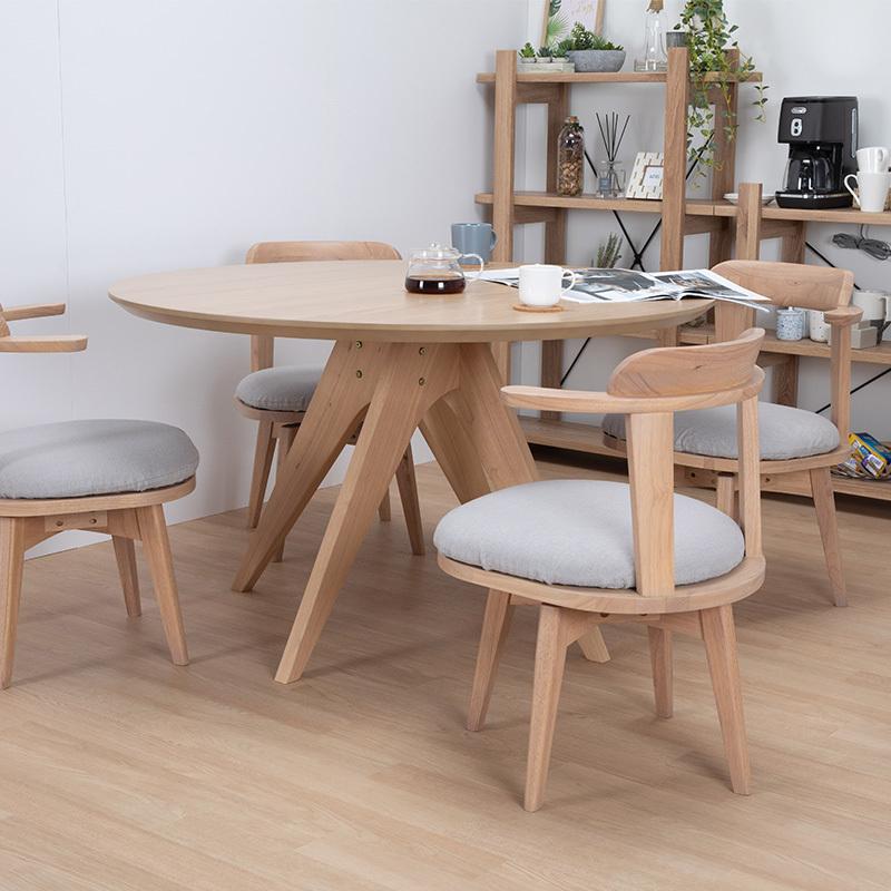 幅120/高さ70] ダイニングテーブル アルシェ 120 丸テーブル オーク