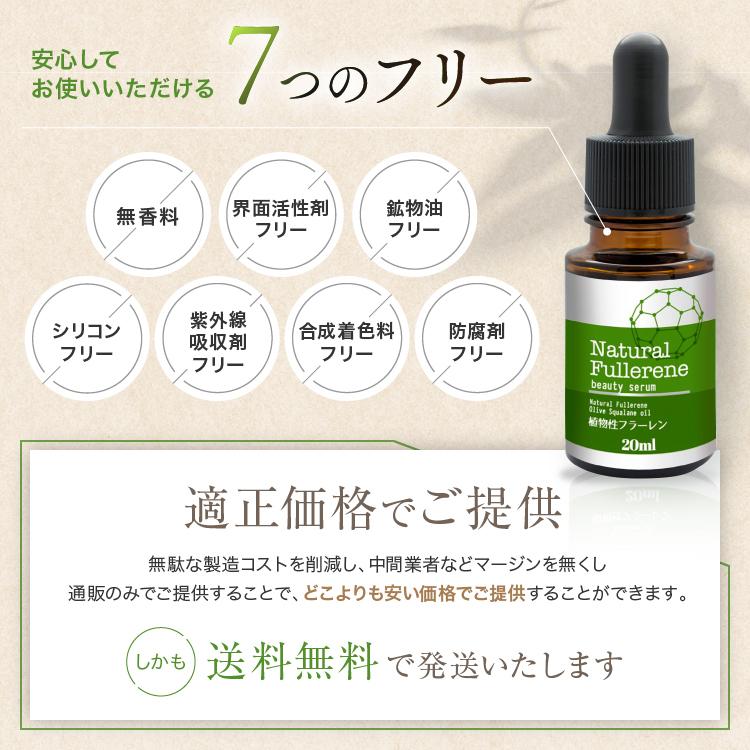100%植物由来 油溶性フラーレン 10%配合 20ml 高濃度 原液 オイル美容