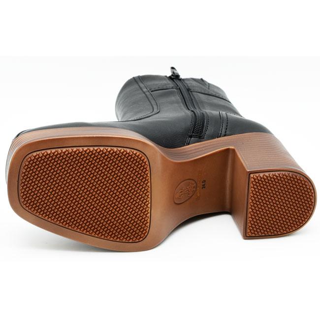 あしながおじさん ブーツ レディース 厚底 ブラック 黒 厚底ブーツ