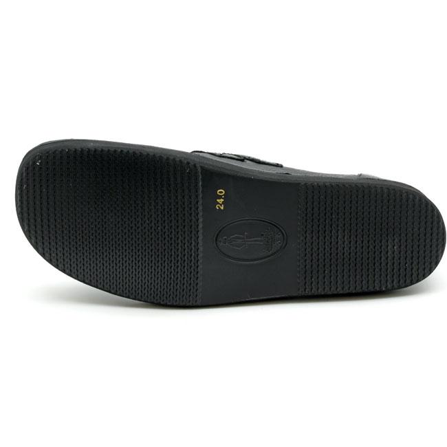 あしながおじさん パンプス レディース 厚底 ブラック 黒 スリッポン