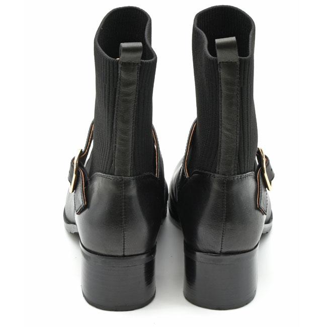 あしながおじさん エンジニアブーツ レザーブーツ ニットブーツ 本革