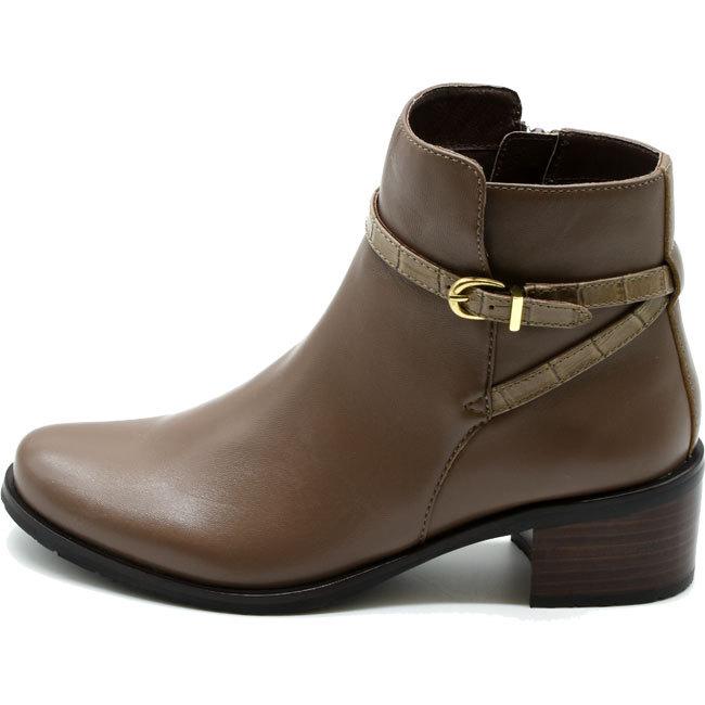 あしながおじさん ブーティー 本革 レザー 厚底 ショートブーツ